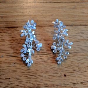 BHLDN Astera Earrings Bridal Rhinestones Pearls